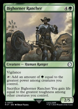 naokuroshop MTG [PIP][0073][緑][U][EN][ビッグホーナーの牧場主/Bighorner Rancher] NM