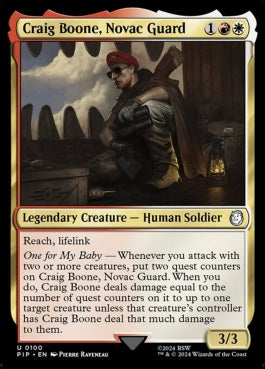 naokuroshop MTG [PIP][0100][多][U][EN][ノバックの守衛、クレイグ・ブーン/Craig Boone, Novac Guard]（foil） NM