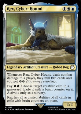 naokuroshop MTG [PIP][0117][多][R][EN][サイボーグ犬、レックス/Rex, Cyber-Hound] NM