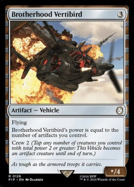 naokuroshop MTG [PIP][0128][茶][R][EN][ブラザーフッド・ベルチバード/Brotherhood Vertibird] NM