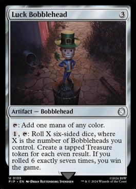 naokuroshop MTG [PIP][0135][茶][U][EN][ラックのボブルヘッド/Luck Bobblehead]（foil） NM