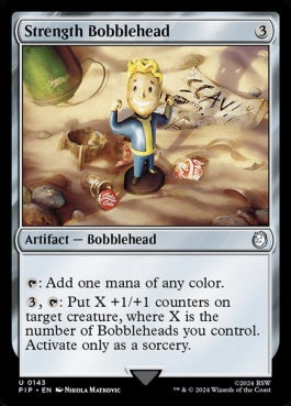 naokuroshop MTG [PIP][0143][茶][U][EN][ストレングスのボブルヘッド/Strength Bobblehead]（foil） NM