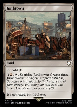 naokuroshop MTG [PIP][0150][土地][R][EN][ジャンクタウン/Junktown]（foil） NM