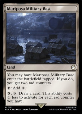 naokuroshop MTG [PIP][0151][土地][R][EN][マリポーサ軍事基地/Mariposa Military Base]（foil） NM