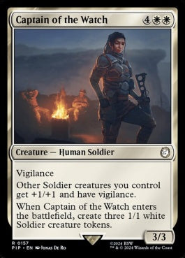 naokuroshop MTG [PIP][0157][白][R][EN][警備隊長/Captain of the Watch]（foil） NM