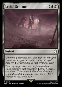 naokuroshop MTG [PIP][0185][黒][R][EN][致命的な策略/Lethal Scheme]（foil） NM