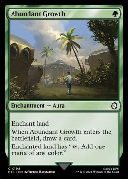 naokuroshop MTG [PIP][0194][緑][C][EN][豊かな成長/Abundant Growth]（foil） NM