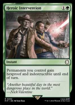 naokuroshop MTG [PIP][0202][緑][R][EN][英雄的介入/Heroic Intervention]（foil） NM