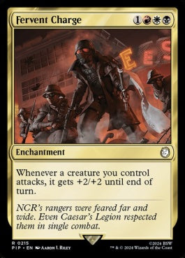 naokuroshop MTG [PIP][0215][多][R][EN][熱烈な突撃/Fervent Charge]（foil） NM