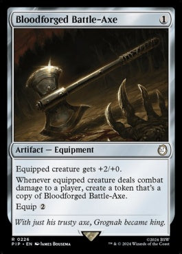 naokuroshop MTG [PIP][0226][茶][R][EN][血鍛冶の戦斧/Bloodforged Battle-Axe] NM