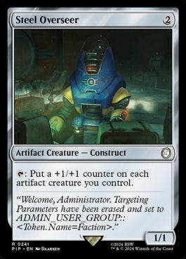 naokuroshop MTG [PIP][0241][茶][R][EN][鋼の監視者/Steel Overseer]（foil） NM