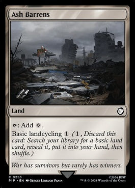 naokuroshop MTG [PIP][0253][土地][C][EN][灰のやせ地/Ash Barrens]（foil） NM