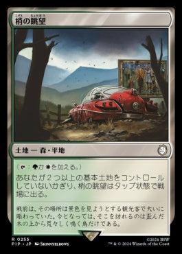 naokuroshop MTG [PIP][0255][土地][R][JP][梢の眺望/Canopy Vista]（foil） NM