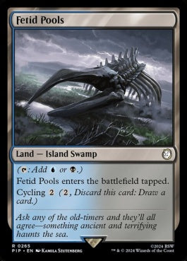 naokuroshop MTG [PIP][0265][土地][R][EN][異臭の池/Fetid Pools]（foil） NM