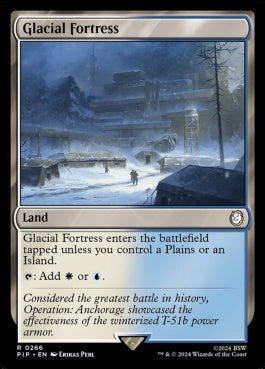 naokuroshop MTG [PIP][0266][土地][R][EN][氷河の城砦/Glacial Fortress]（foil） NM