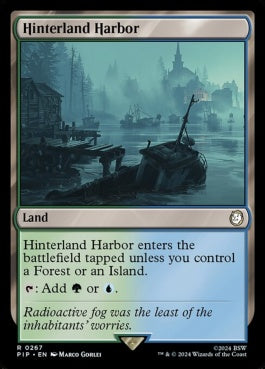 naokuroshop MTG [PIP][0267][土地][R][EN][内陸の湾港/Hinterland Harbor]（foil） NM