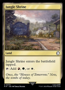 naokuroshop MTG [PIP][0270][土地][U][EN][ジャングルの祭殿/Jungle Shrine]（foil） NM