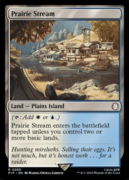 naokuroshop MTG [PIP][0280][土地][R][EN][大草原の川/Prairie Stream]（foil） NM