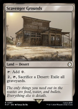 naokuroshop MTG [PIP][0287][土地][R][EN][屍肉あさりの地/Scavenger Grounds]（foil） NM