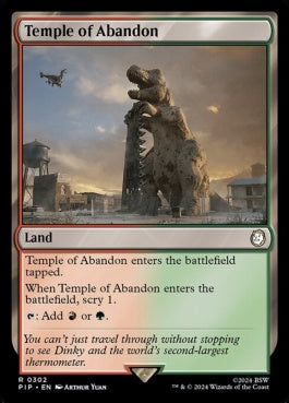 naokuroshop MTG [PIP][0302][土地][R][EN][奔放の神殿/Temple of Abandon]（foil） NM