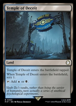 naokuroshop MTG [PIP][0303][土地][R][EN][欺瞞の神殿/Temple of Deceit]（foil） NM