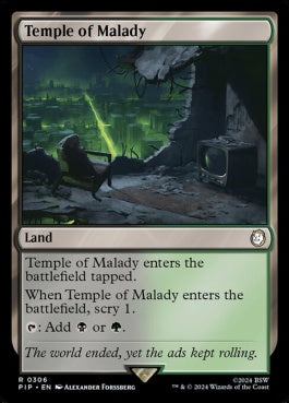 naokuroshop MTG [PIP][0306][土地][R][EN][疾病の神殿/Temple of Malady]（foil） NM