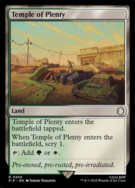 naokuroshop MTG [PIP][0309][土地][R][EN][豊潤の神殿/Temple of Plenty]（foil） NM