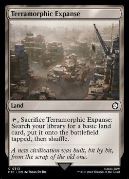 naokuroshop MTG [PIP][0313][土地][C][EN][広漠なる変幻地/Terramorphic Expanse]（foil） NM