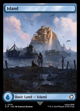 naokuroshop MTG [PIP][0319][土地][C][EN][島/Island]（foil） NM