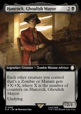 naokuroshop MTG [PIP][0382][黒][R][EN][グールの市長、ハンコック/Hancock, Ghoulish Mayor]（foil） NM