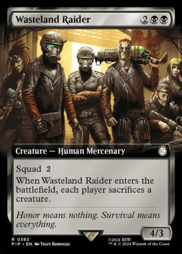 naokuroshop MTG [PIP][0383][黒][R][EN][ウェイストランド・レイダー/Wasteland Raider]（foil） NM