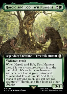 naokuroshop MTG [PIP][0398][緑][R][EN][最初のニューメン、ハロルドとボブ/Harold and Bob, First Numens]（foil） NM