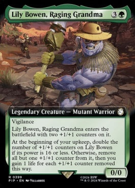 naokuroshop MTG [PIP][0399][緑][R][EN][怒れる老婆、リリー・ボーウェン/Lily Bowen, Raging Grandma]（foil） NM