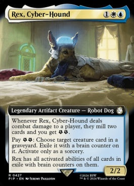 naokuroshop MTG [PIP][0427][多][R][EN][サイボーグ犬、レックス/Rex, Cyber-Hound]（foil） NM