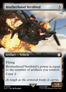 naokuroshop MTG [PIP][0431][茶][R][EN][ブラザーフッド・ベルチバード/Brotherhood Vertibird] NM