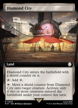 naokuroshop MTG [PIP][0439][土地][R][EN][ダイアモンドシティ/Diamond City]（foil） NM