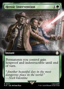 naokuroshop MTG [PIP][0471][緑][R][EN][英雄的介入/Heroic Intervention]（foil） NM