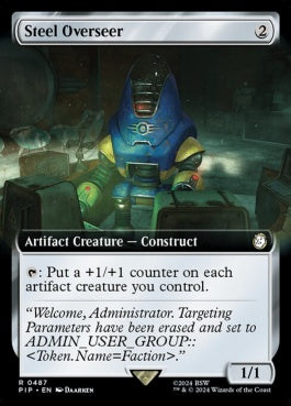 naokuroshop MTG [PIP][0487][茶][R][EN][鋼の監視者/Steel Overseer]（foil） NM