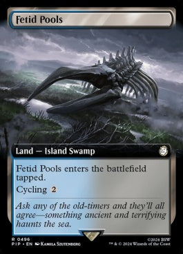 naokuroshop MTG [PIP][0496][土地][R][EN][異臭の池/Fetid Pools]（foil） NM