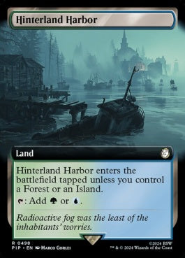 naokuroshop MTG [PIP][0498][土地][R][EN][内陸の湾港/Hinterland Harbor]（foil） NM