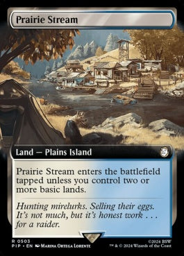 naokuroshop MTG [PIP][0503][土地][R][EN][大草原の川/Prairie Stream]（foil） NM