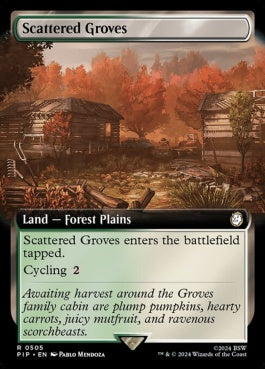 naokuroshop MTG [PIP][0505][土地][R][EN][まばらな木立ち/Scattered Groves] NM