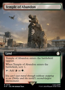 naokuroshop MTG [PIP][0516][土地][R][EN][奔放の神殿/Temple of Abandon]（foil） NM