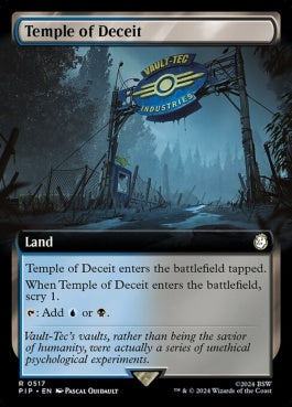 naokuroshop MTG [PIP][0517][土地][R][EN][欺瞞の神殿/Temple of Deceit]（foil） NM