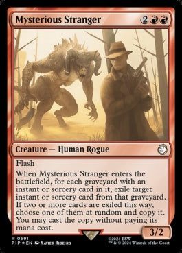 naokuroshop MTG [PIP][0591][赤][R][EN][ミステリアスストレンジャー/Mysterious Stranger] NM