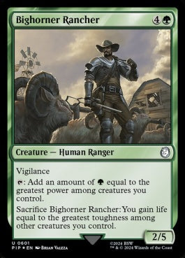 naokuroshop MTG [PIP][0601][緑][U][EN][ビッグホーナーの牧場主/Bighorner Rancher] NM