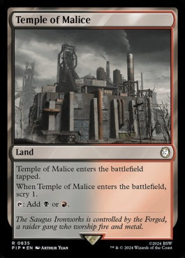 naokuroshop MTG [PIP][0835][土地][R][EN][悪意の神殿/Temple of Malice] NM