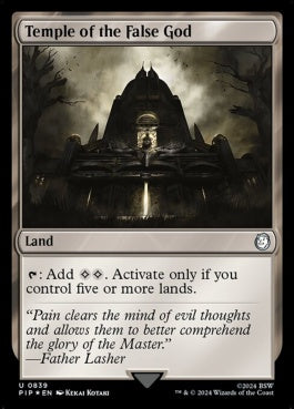 naokuroshop MTG [PIP][0839][土地][U][EN][邪神の寺院/Temple of the False God] NM