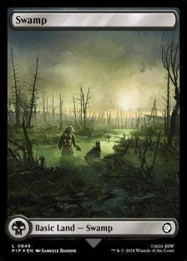 naokuroshop MTG [PIP][0849][土地][C][EN][沼/Swamp] NM