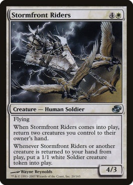 naokuroshop MTG [PLC][020][白][U][EN][嵐前線の乗り手/Stormfront Riders] NM